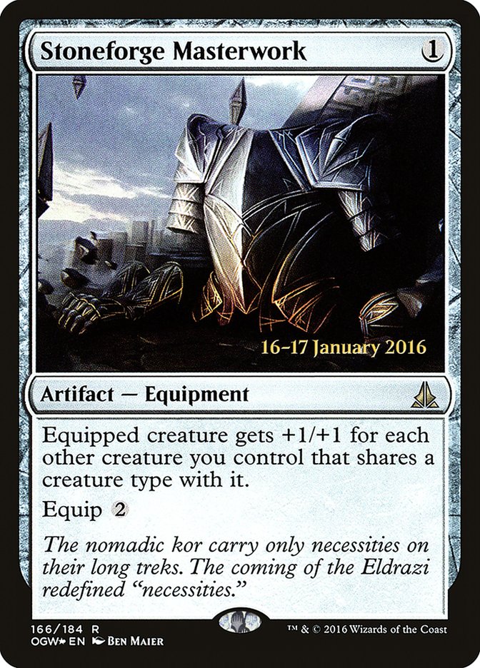 Stoneforge Masterwork [Oath of the Gatewatch Prerelease Promos] MTG Single Magic: The Gathering | Red Claw Gaming