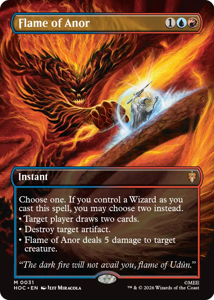 Flame of Anor (Borderless) [The Hobbit: Eternal-Legal] MTG Single Magic: The Gathering | Red Claw Gaming