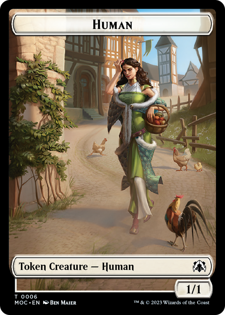 Zombie Knight // Human (6) Double-Sided Token [March of the Machine Commander Tokens] MTG Single Magic: The Gathering | Red Claw Gaming