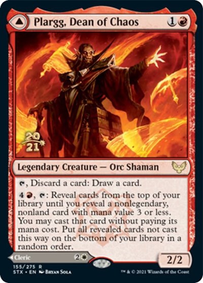 Plargg, Dean of Chaos // Augusta, Dean of Order [Strixhaven: School of Mages Prerelease Promos] MTG Single Magic: The Gathering | Red Claw Gaming