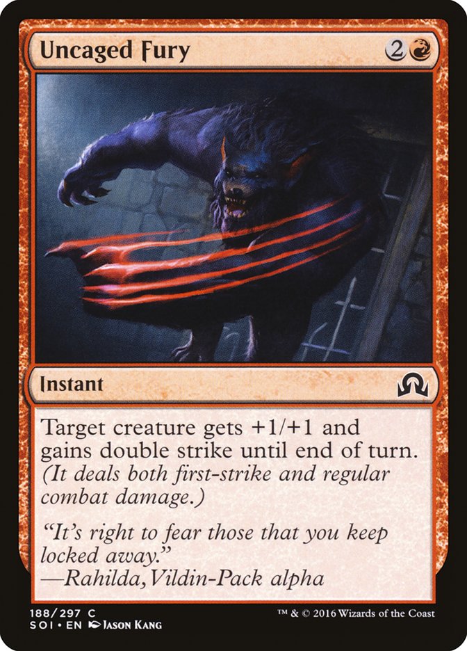 Uncaged Fury [Shadows over Innistrad] MTG Single Magic: The Gathering | Red Claw Gaming