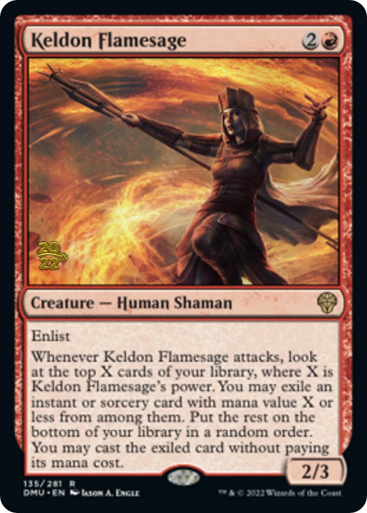 Keldon Flamesage [Dominaria United Prerelease Promos] MTG Single Magic: The Gathering | Red Claw Gaming
