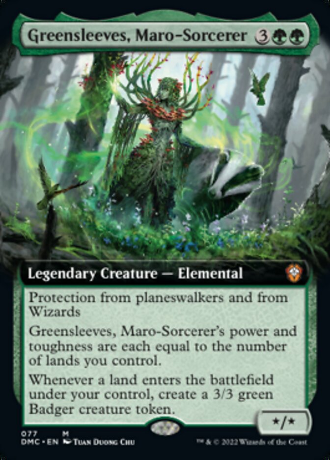 Greensleeves, Maro-Sorcerer (Extended Art) [Dominaria United Commander] MTG Single Magic: The Gathering | Red Claw Gaming