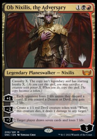 Ob Nixilis, the Adversary (Promo Pack) [Streets of New Capenna Promos] MTG Single Magic: The Gathering | Red Claw Gaming