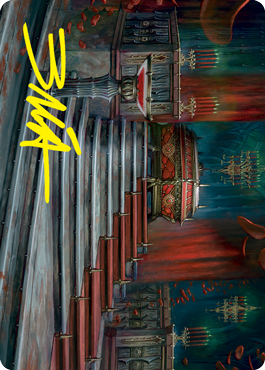 Edgar Markov's Coffin Art Card (Gold-Stamped Signature) [Innistrad: Crimson Vow Art Series] MTG Single Magic: The Gathering | Red Claw Gaming