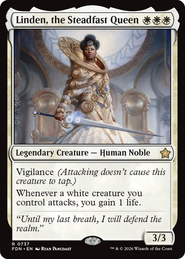 Linden, the Steadfast Queen (0737) [Foundations] MTG Single Magic: The Gathering | Red Claw Gaming