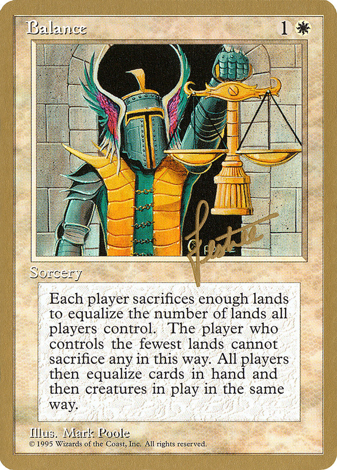 Balance (Bertrand Lestree) [Pro Tour Collector Set] MTG Single Magic: The Gathering | Red Claw Gaming