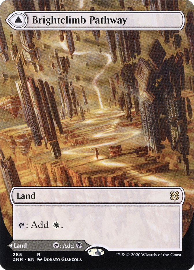 Brightclimb Pathway // Grimclimb Pathway (Borderless Alternate Art) [Zendikar Rising] MTG Single Magic: The Gathering | Red Claw Gaming