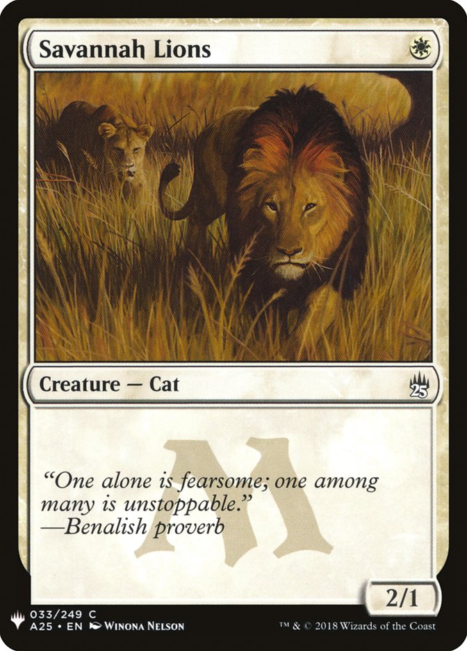 Savannah Lions [Mystery Booster] MTG Single Magic: The Gathering | Red Claw Gaming
