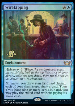 Wiretapping [Streets of New Capenna Prerelease Promos] MTG Single Magic: The Gathering | Red Claw Gaming
