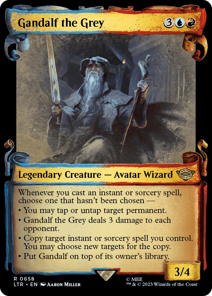 Gandalf the Grey [The Lord of the Rings: Tales of Middle-Earth Showcase Scrolls] MTG Single Magic: The Gathering | Red Claw Gaming