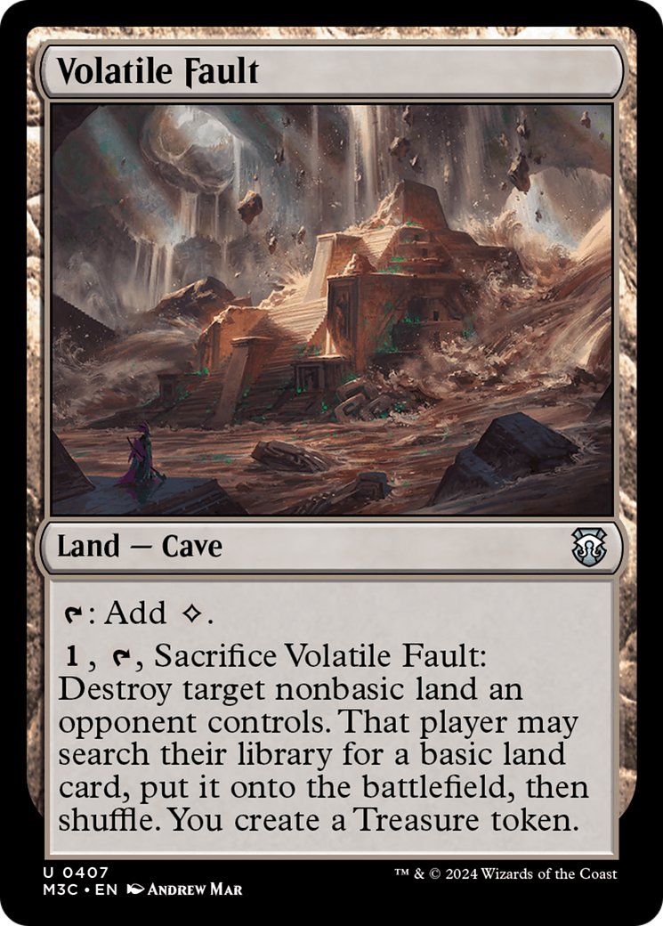 Volatile Fault (Ripple Foil) [Modern Horizons 3 Commander] MTG Single Magic: The Gathering | Red Claw Gaming