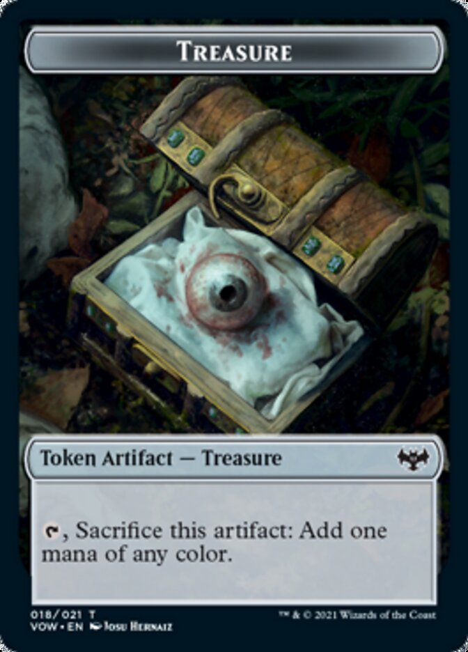 Zombie (008) // Treasure Double-Sided Token [Innistrad: Crimson Vow Tokens] MTG Single Magic: The Gathering | Red Claw Gaming