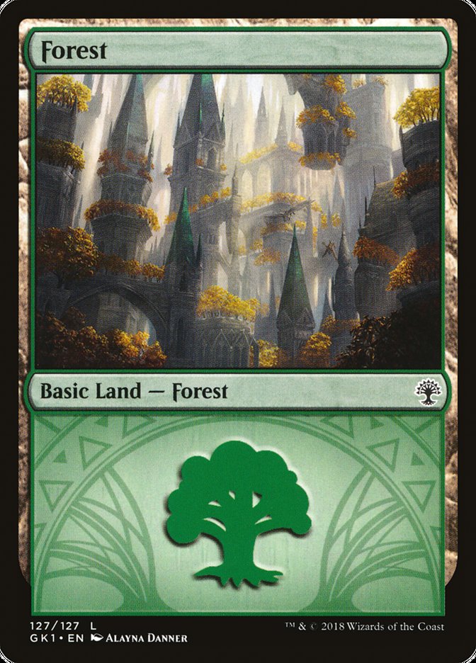 Forest (127) [Guilds of Ravnica Guild Kit] MTG Single Magic: The Gathering | Red Claw Gaming