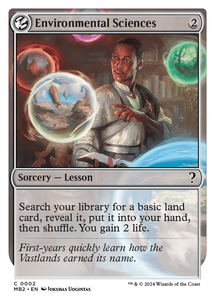 Environmental Sciences (White Border) [Mystery Booster 2] MTG Single Magic: The Gathering | Red Claw Gaming