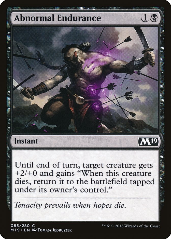 Abnormal Endurance [Core Set 2019] MTG Single Magic: The Gathering | Red Claw Gaming
