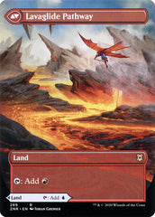 Riverglide Pathway // Lavaglide Pathway (Borderless Alternate Art) [Zendikar Rising] MTG Single Magic: The Gathering | Red Claw Gaming