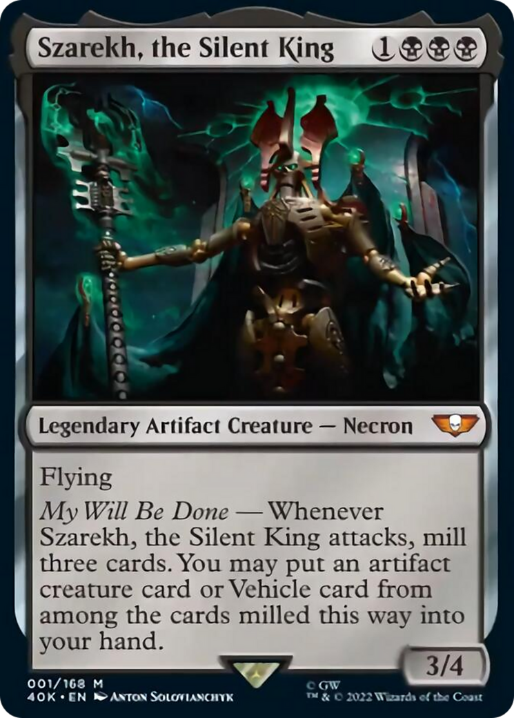 Szarekh, the Silent King (Surge Foil) [Warhammer 40,000] MTG Single Magic: The Gathering | Red Claw Gaming