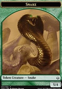 Snake // Warrior Double-Sided Token [Hour of Devastation Tokens] MTG Single Magic: The Gathering | Red Claw Gaming