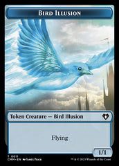 Treasure // Bird Illusion Double-Sided Token [Commander Masters Tokens] MTG Single Magic: The Gathering    | Red Claw Gaming