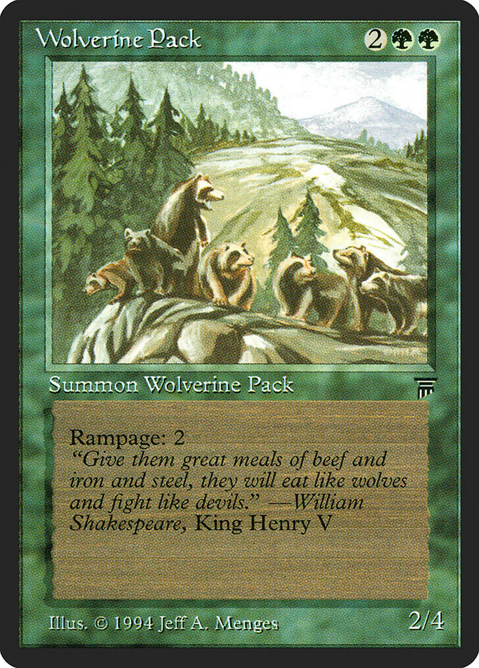 Wolverine Pack [Legends] MTG Single Magic: The Gathering | Red Claw Gaming