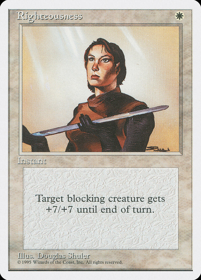 Righteousness [Fourth Edition] MTG Single Magic: The Gathering | Red Claw Gaming