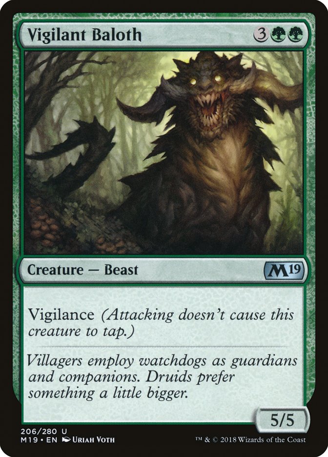 Vigilant Baloth [Core Set 2019] MTG Single Magic: The Gathering | Red Claw Gaming