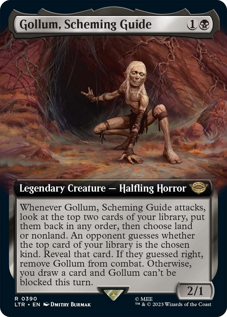 Gollum, Scheming Guide (Extended Art) [The Lord of the Rings: Tales of Middle-Earth] MTG Single Magic: The Gathering | Red Claw Gaming