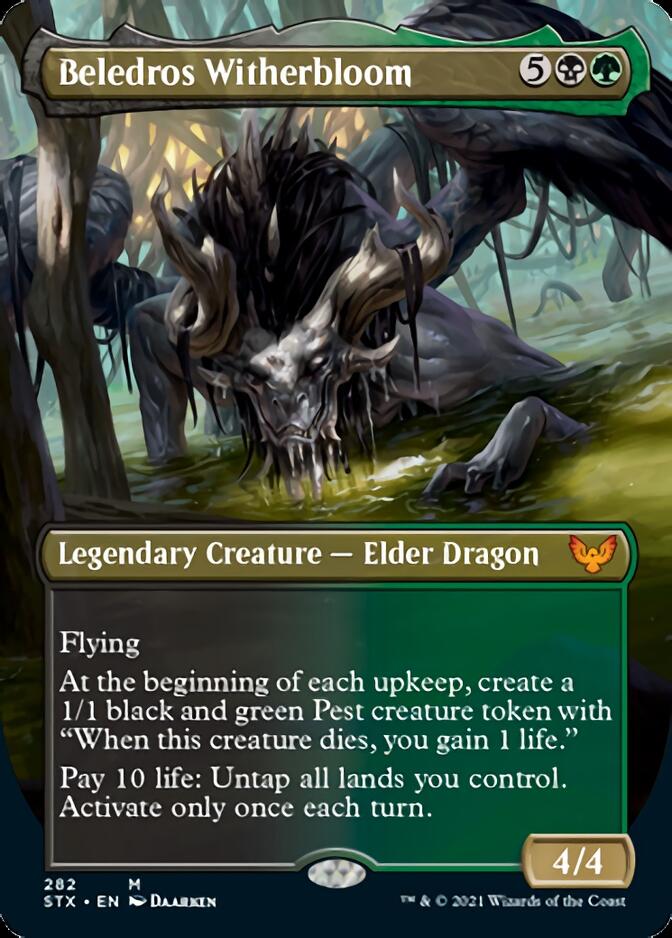 Beledros Witherbloom (Borderless Alternate Art) [Strixhaven: School of Mages] MTG Single Magic: The Gathering | Red Claw Gaming