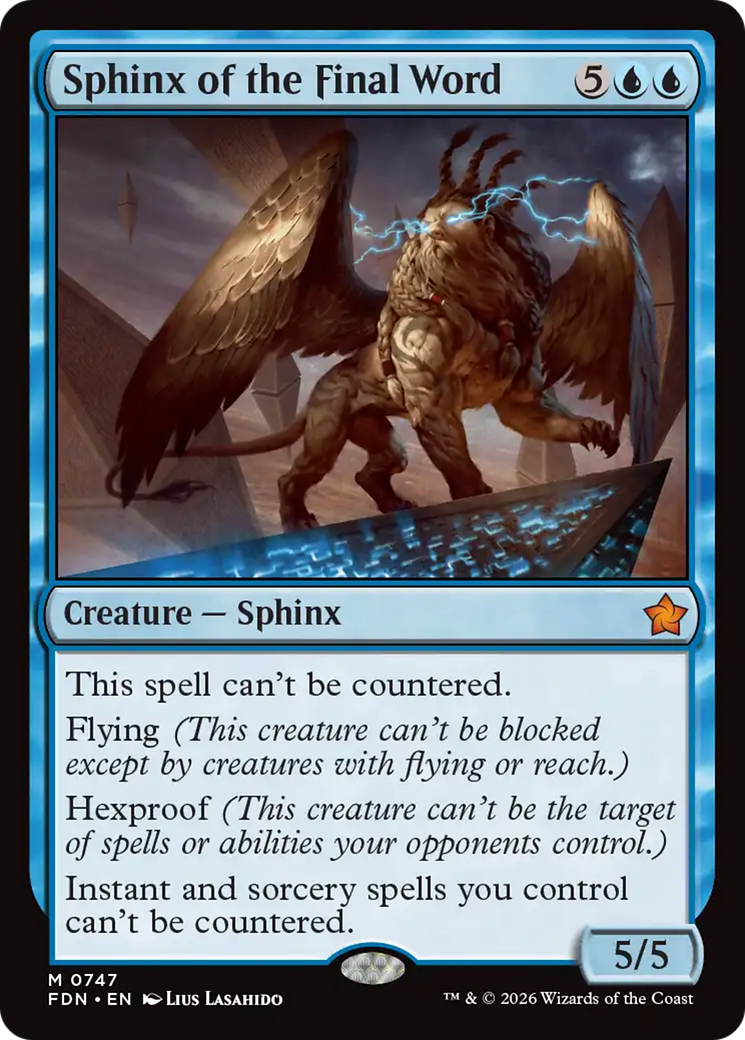Sphinx of the Final Word (0747) [Foundations] MTG Single Magic: The Gathering | Red Claw Gaming