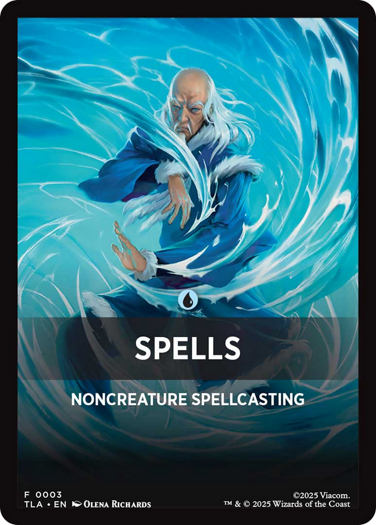 Spells Theme Card [Avatar: The Last Airbender Tokens] MTG Single Magic: The Gathering | Red Claw Gaming