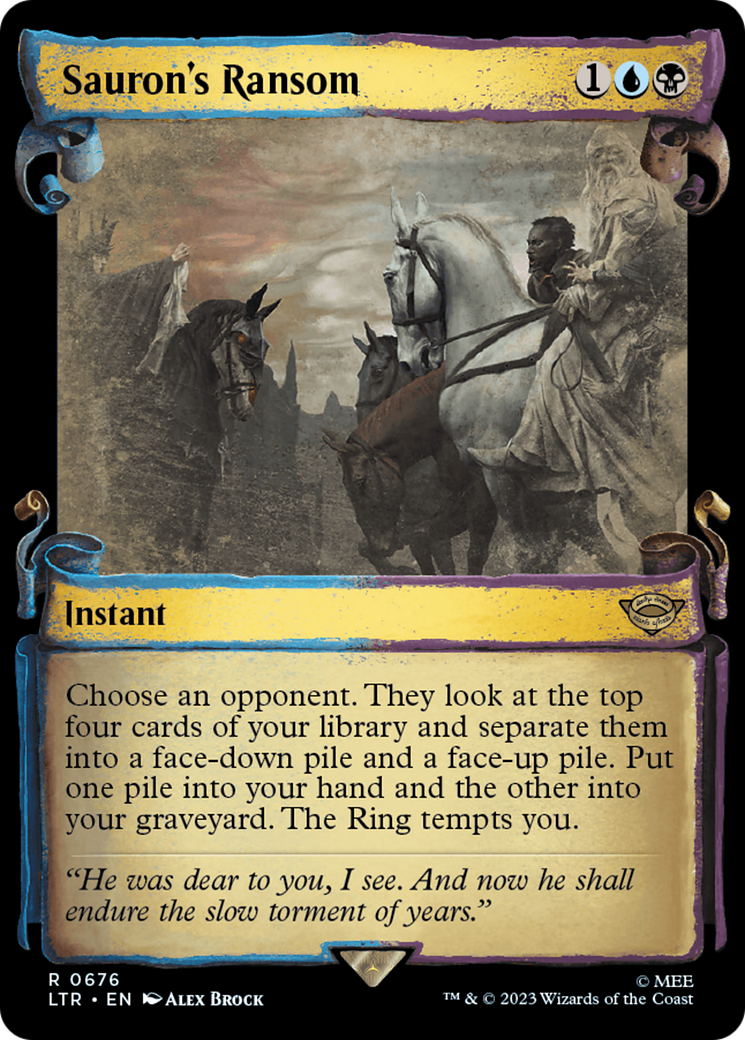 Sauron's Ransom [The Lord of the Rings: Tales of Middle-Earth Showcase Scrolls] MTG Single Magic: The Gathering | Red Claw Gaming