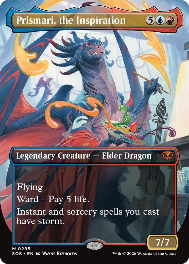 Prismari, the Inspiration (Borderless) [Secrets of Strixhaven] MTG Single Magic: The Gathering | Red Claw Gaming