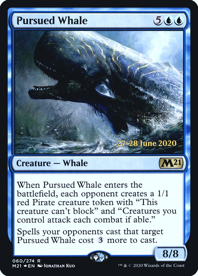 Pursued Whale [Core Set 2021 Prerelease Promos] MTG Single Magic: The Gathering | Red Claw Gaming