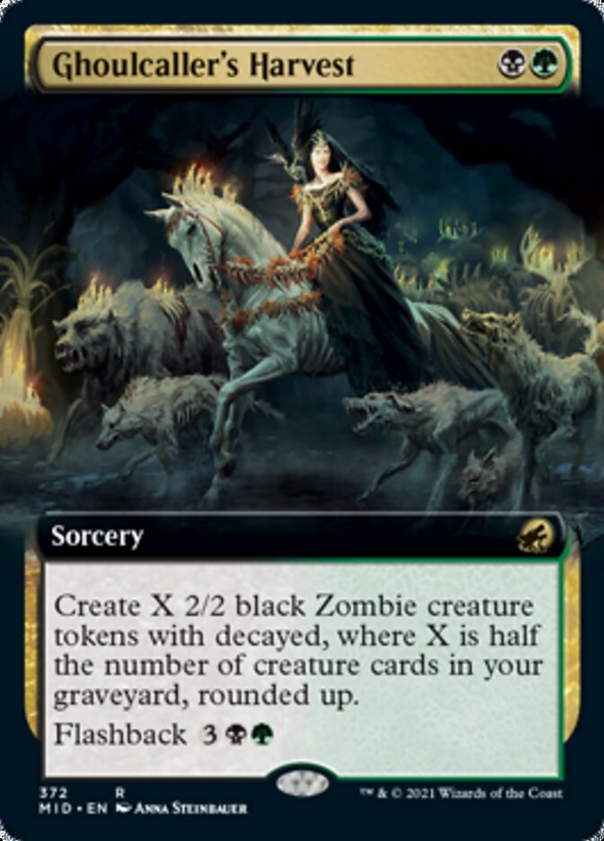 Ghoulcaller's Harvest (Extended Art) [Innistrad: Midnight Hunt] MTG Single Magic: The Gathering | Red Claw Gaming