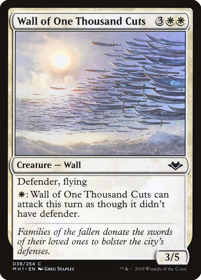 Wall of One Thousand Cuts [Modern Horizons] MTG Single Magic: The Gathering    | Red Claw Gaming