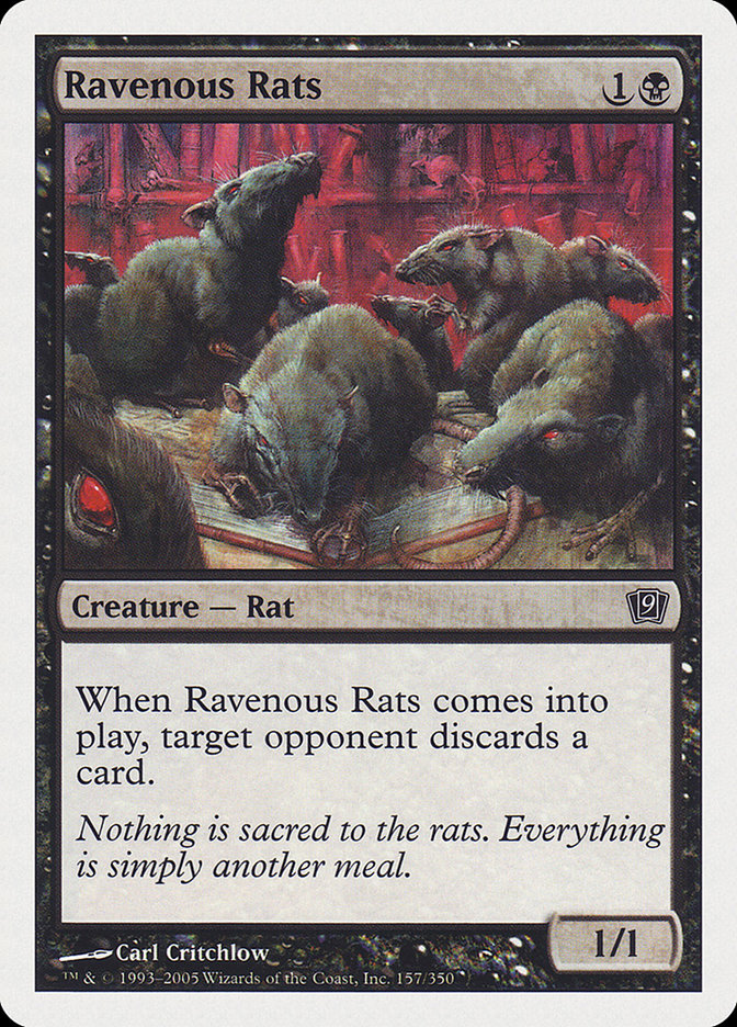 Ravenous Rats [Ninth Edition] MTG Single Magic: The Gathering | Red Claw Gaming