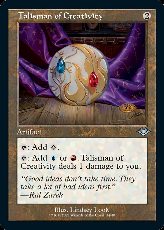 Talisman of Creativity (Retro) [Modern Horizons] MTG Single Magic: The Gathering | Red Claw Gaming