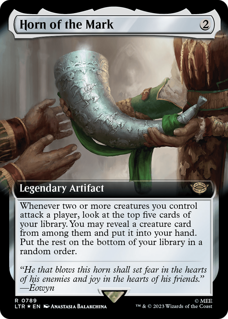 Horn of the Mark (Extended Art) (Surge Foil) [The Lord of the Rings: Tales of Middle-Earth] MTG Single Magic: The Gathering | Red Claw Gaming