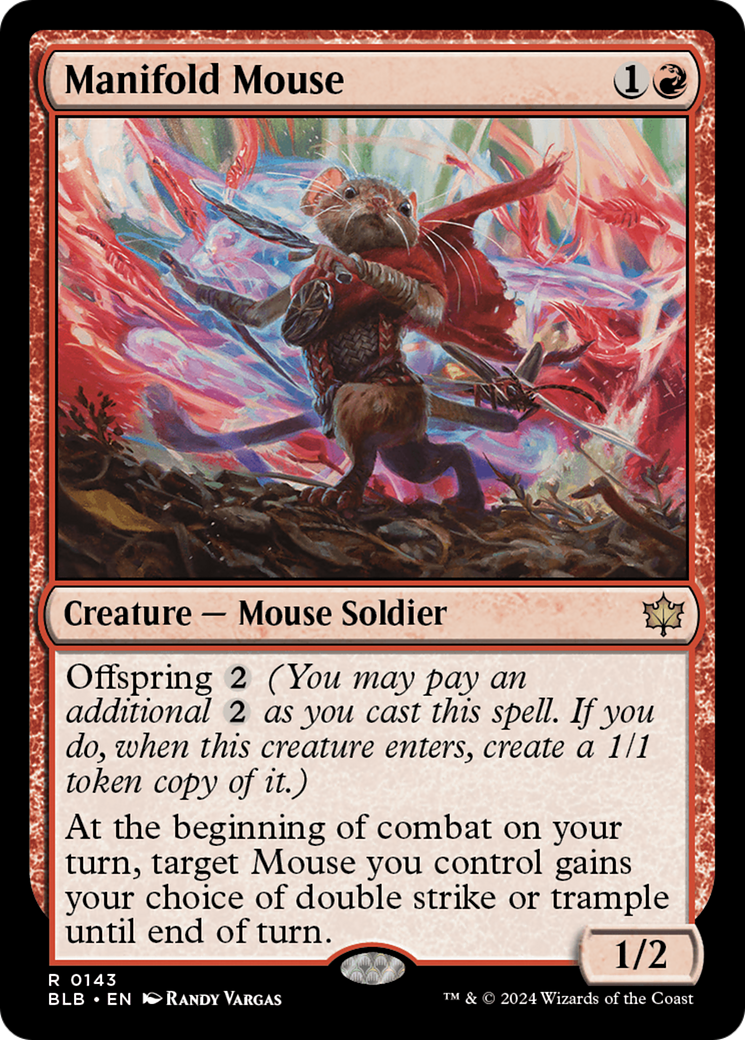 Manifold Mouse [Bloomburrow] MTG Single Magic: The Gathering | Red Claw Gaming