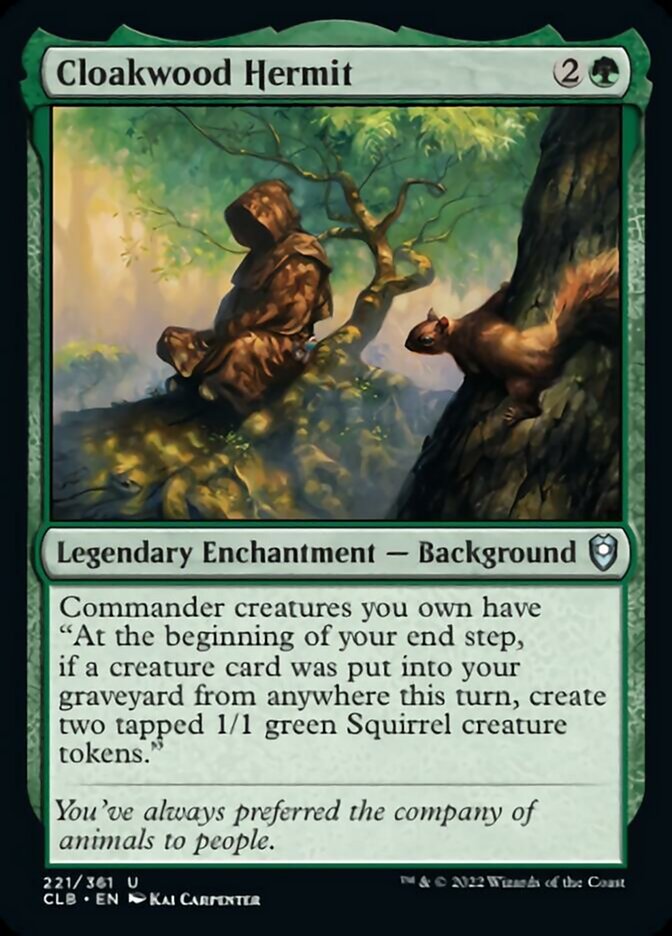 Cloakwood Hermit [Commander Legends: Battle for Baldur's Gate] MTG Single Magic: The Gathering | Red Claw Gaming