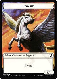 Pegasus // Human Double-Sided Token [Commander 2019 Tokens] MTG Single Magic: The Gathering | Red Claw Gaming