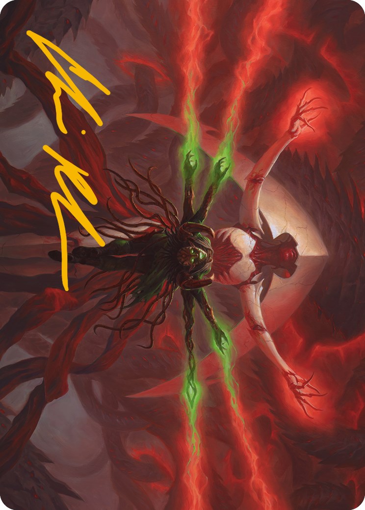 All Will Be One Art Card (Gold-Stamped Signature) [Phyrexia: All Will Be One Art Series] MTG Single Magic: The Gathering | Red Claw Gaming