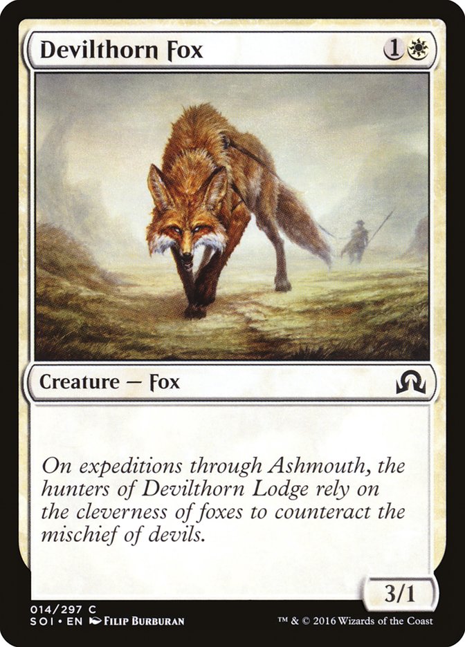 Devilthorn Fox [Shadows over Innistrad] MTG Single Magic: The Gathering | Red Claw Gaming