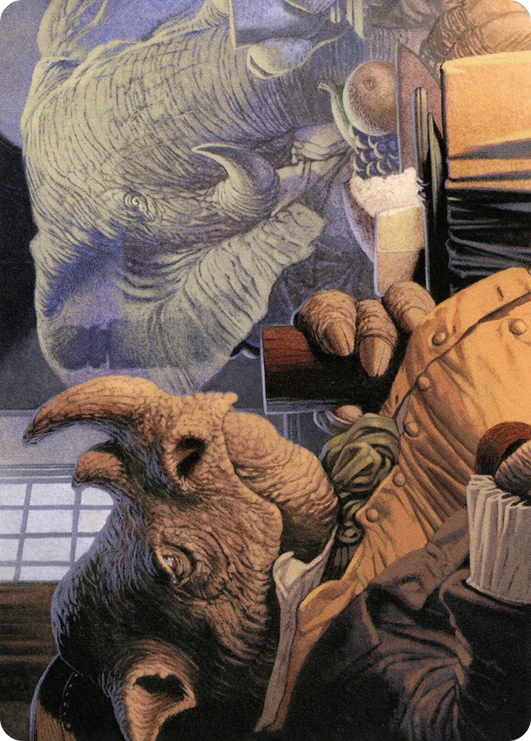 Late to Dinner Art Card [Modern Horizons 2 Art Series] MTG Single Magic: The Gathering    | Red Claw Gaming