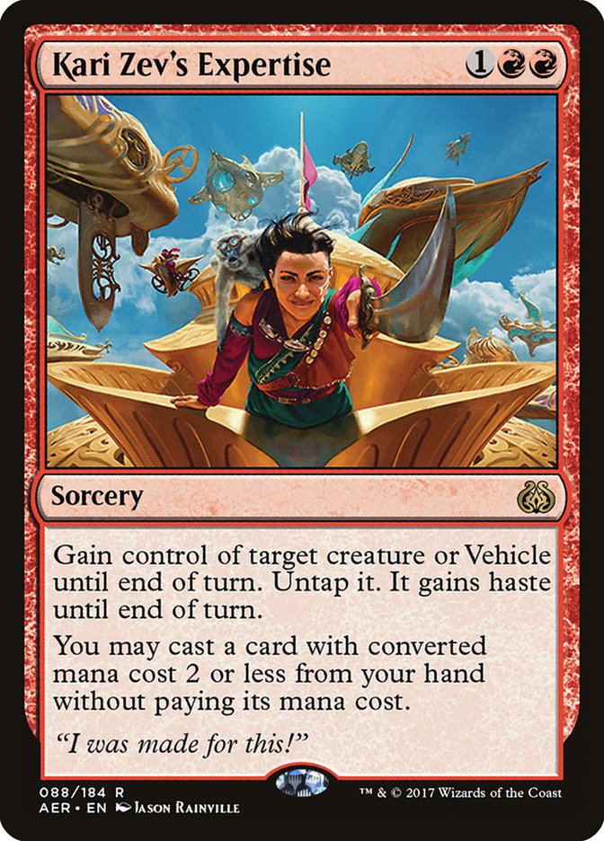 Kari Zev's Expertise [Aether Revolt] MTG Single Magic: The Gathering | Red Claw Gaming