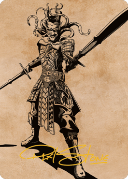 Zevlor, Elturel Exile Art Card (78) (Gold-Stamped Signature) [Commander Legends: Battle for Baldur's Gate Art Series] MTG Single Magic: The Gathering | Red Claw Gaming