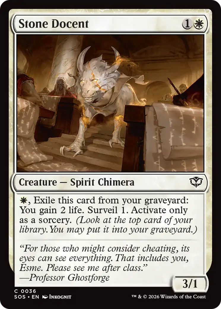 Stone Docent [Secrets of Strixhaven] MTG Single Magic: The Gathering | Red Claw Gaming