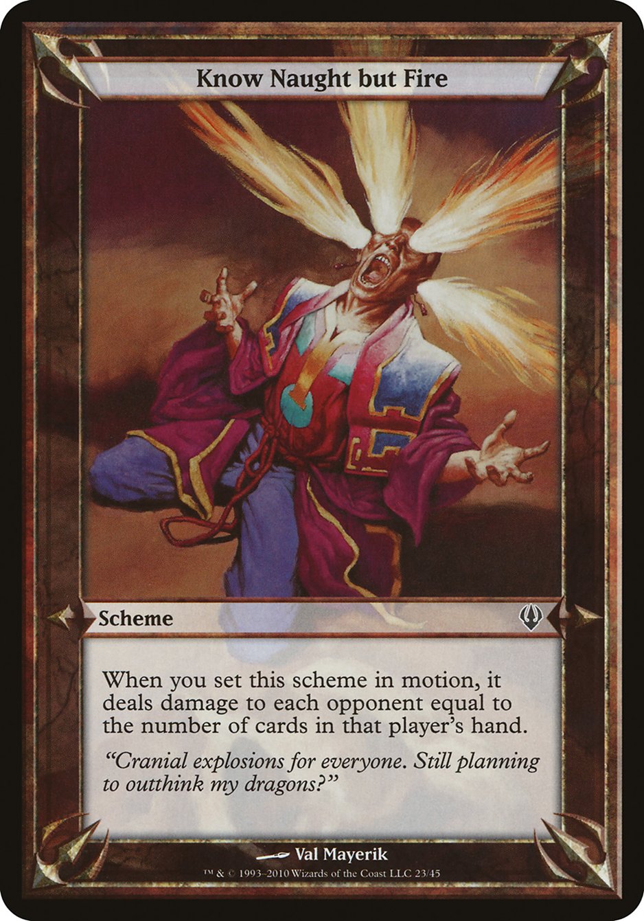 Know Naught but Fire (Schemes) [Archenemy Schemes] MTG Single Magic: The Gathering | Red Claw Gaming