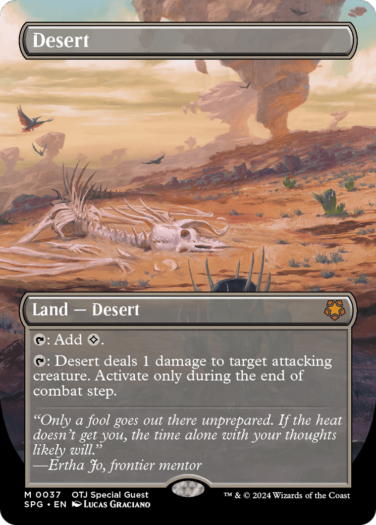 Desert (Borderless) [Outlaws of Thunder Junction Special Guests] MTG Single Magic: The Gathering    | Red Claw Gaming